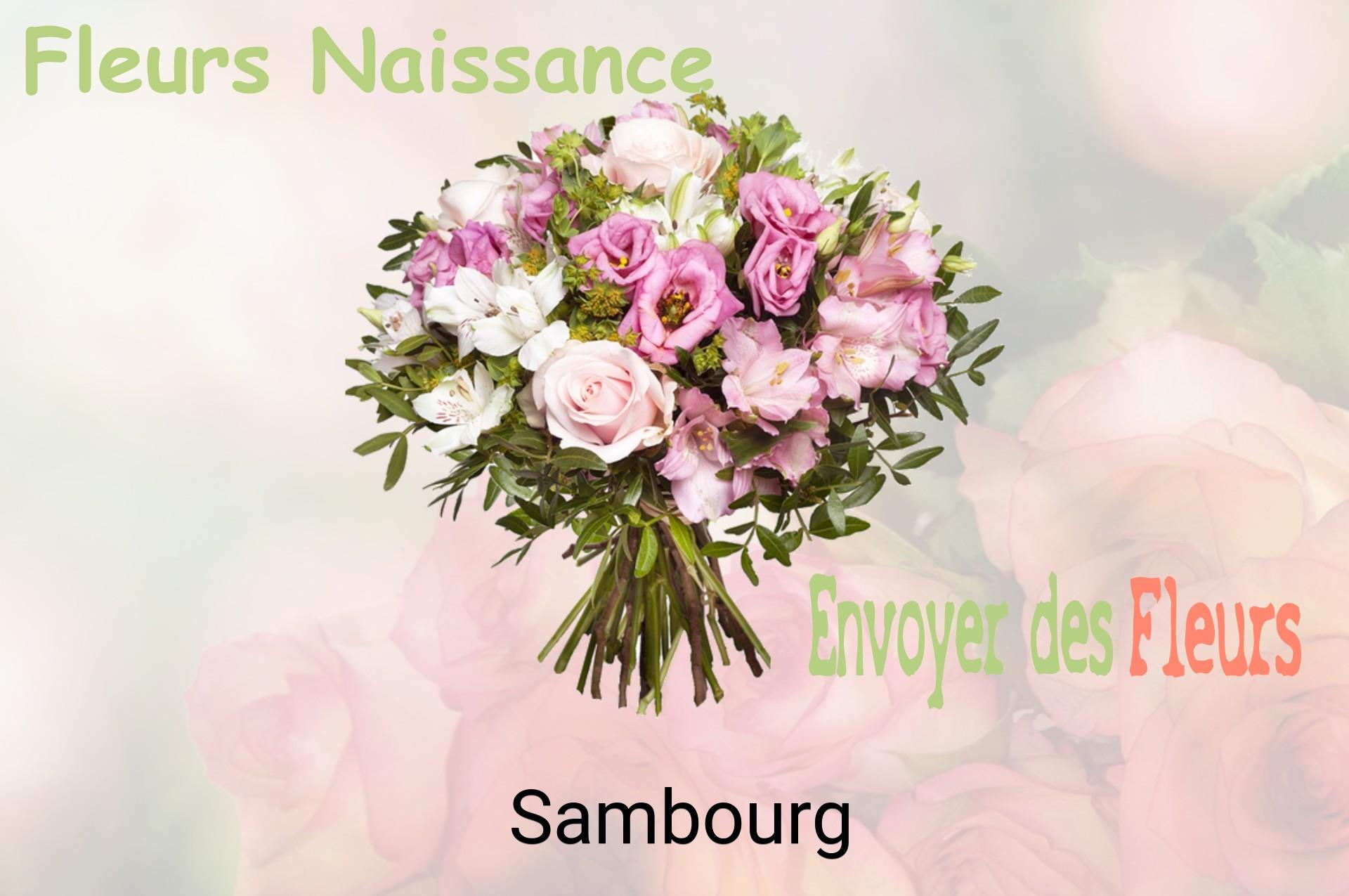 Bouquet de fleurs de naissance livré à Sambourg